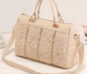 [grd03060]Nice Unique White Lace Handbag Shoulder Bag