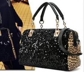 [grdx02058]Nice Leopard Sparking Handbag