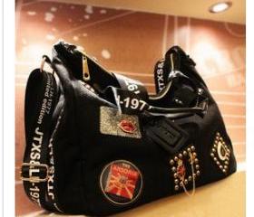 [grlhx120026]Unique Badge Fashion Shoulder Bag Handbag