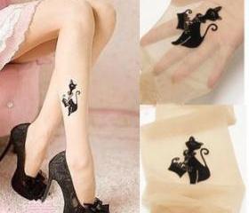 [grlhx160003]Sexy Cat fake tattoos pantyhose