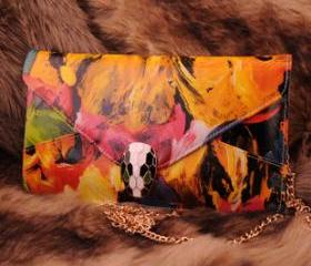 [grlhx120054]Unique Oil Painting Handbag Shoulder Bag