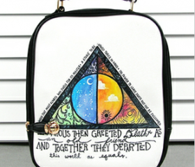 [grlhx120061]Cool Colorful Shiny Triangle Backpack bag