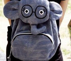 [grd03097]Cute Cartoon Elephant backpack Bag