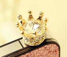 [grlhx110053]Shiny Rhinestone Anti dust Plug For Iphone 4/4s/5