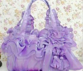 [grlhx120089]Fresh Bowknot Flower Handbag